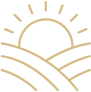 illustration of sun and hills