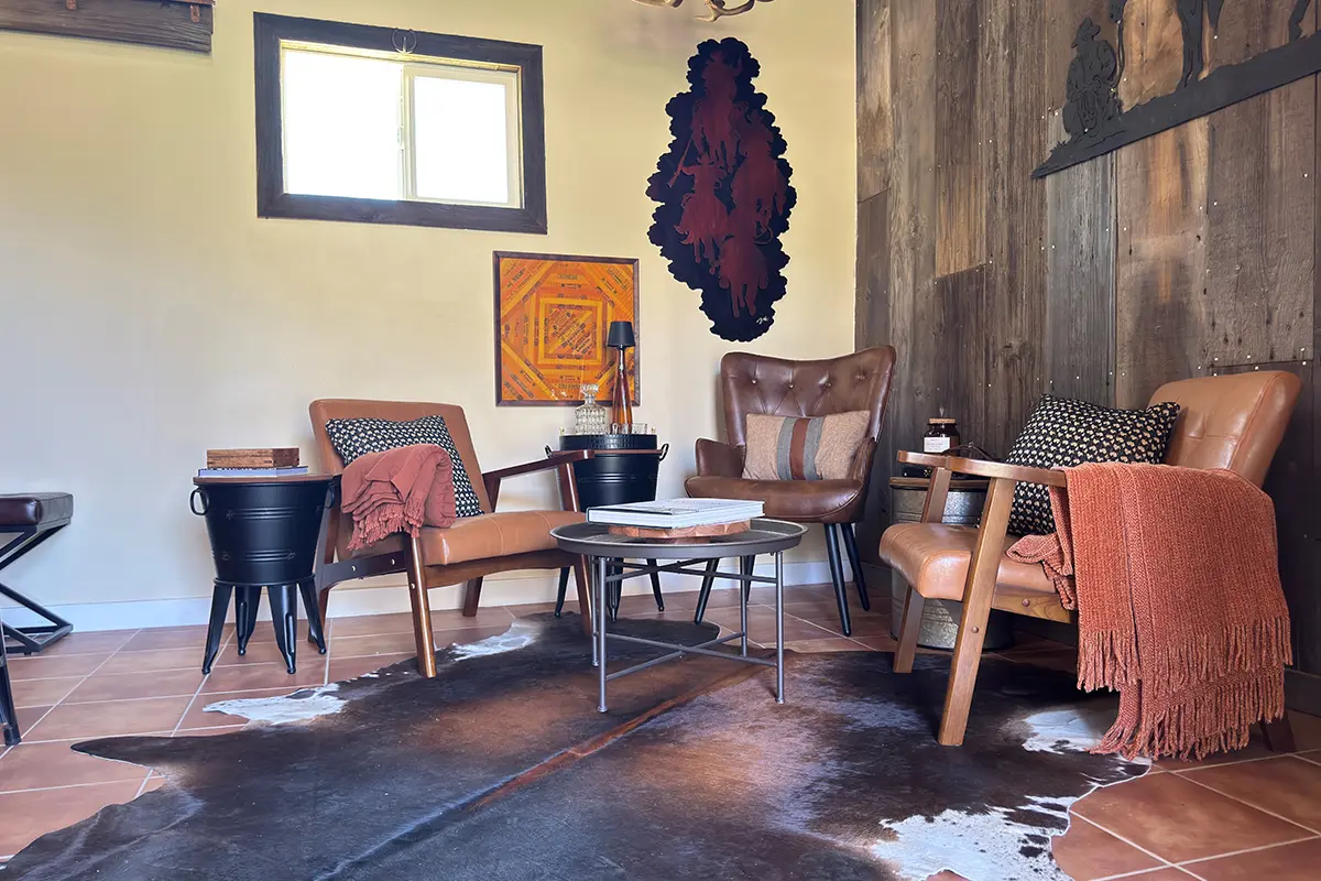 chairs around a table
